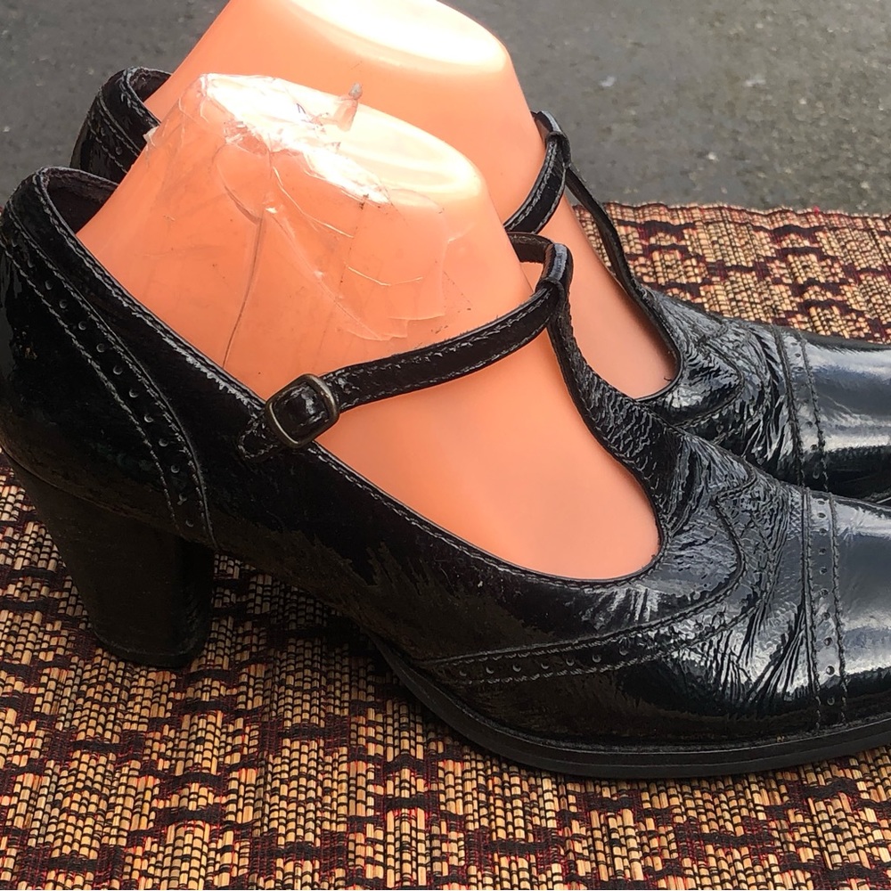 Ecco Mary Jane Pump Heels Shoes Women's Black Patent … Gem